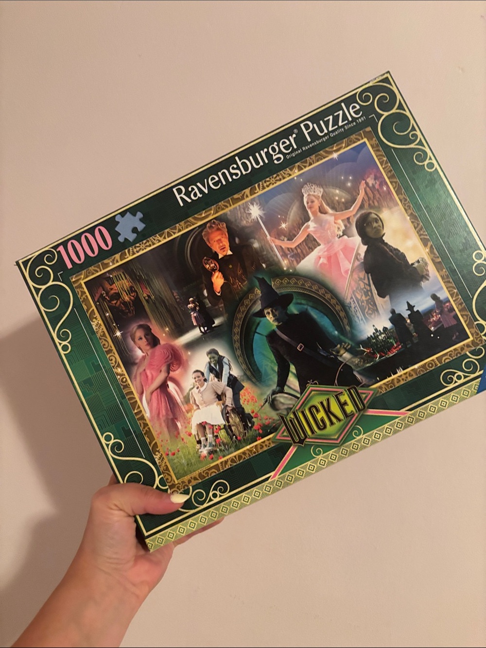Ravensburger Wicked 1000-Piece Jigsaw Puzzle - Green, Pink, Black